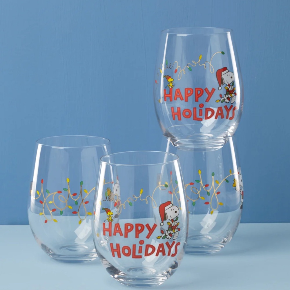 Lenox
Snoopy Christmas Glass Tumblers, Set of 4, Assorted